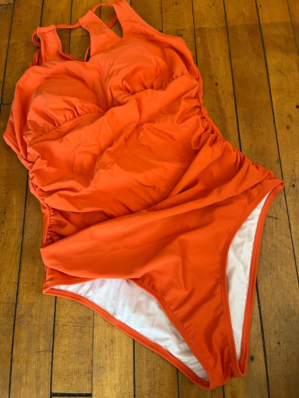 Cupshe halter top One-Piece Swimsuit in Bright Orange